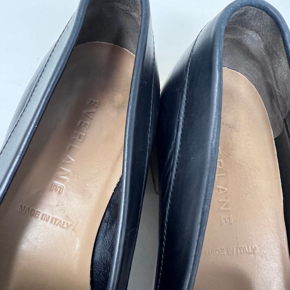 Everlane Modern Loafer Women's 11 Black Leather Pointed Toe‎ Classic Luxury Shoe - Picture 4 of 9